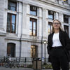 Anna Breece standing in front of City Hall.
