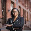 Simone Snead poses for a photo in the streets of Philadelphia.