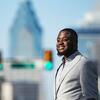 Honoree Andrew Ankamah smiling and standing outside in downtown Philadelphia