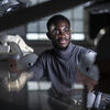 Theophilus Annor working in a lab.