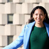 Stephanie Javier Fagbemi smiling into the camera.