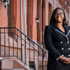 Simone Snead poses for a photo in the streets of Philadelphia.