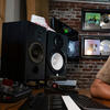 Benjamin Thomas sitting in his studio.